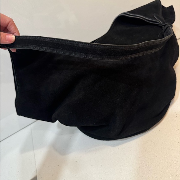 KHAITE Lotus Black Suede Women's Bag tote medium - Picture 7 of 14